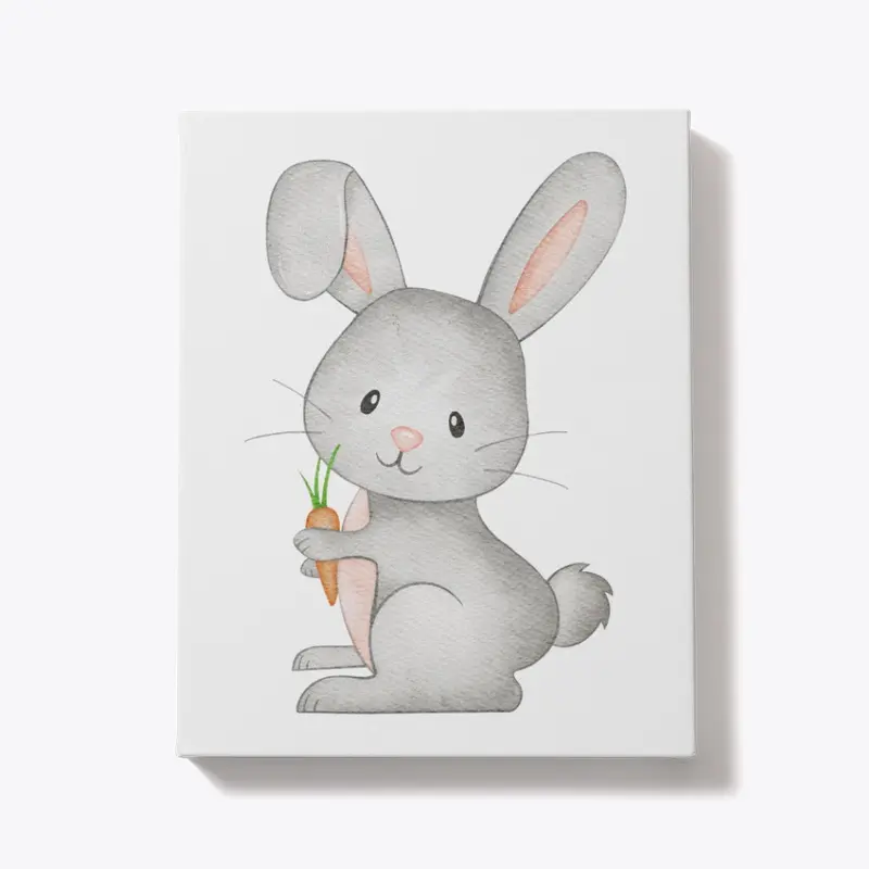 Watercolor Rabbit | Portrait Canvas