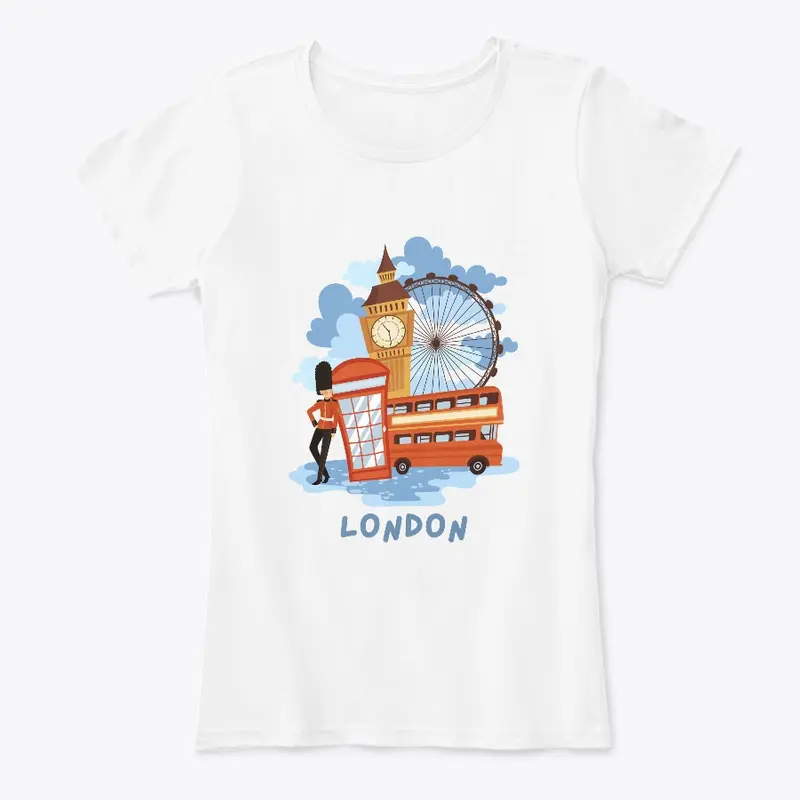 Women's London City T-Shirt for Gift