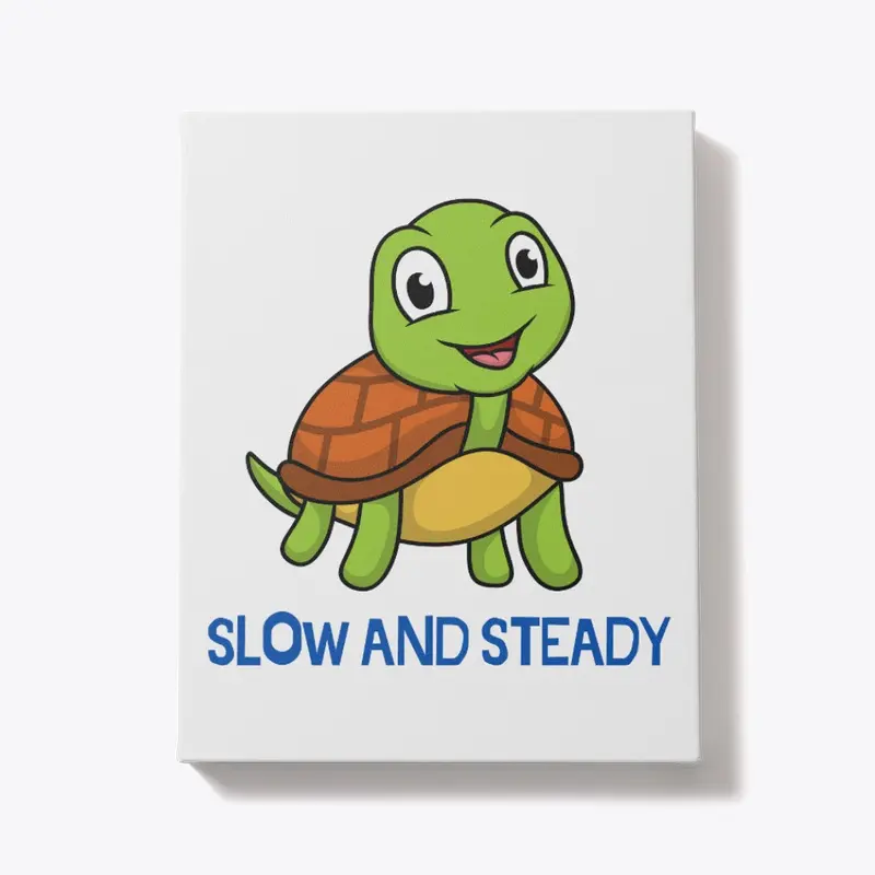 Slow and Steady | Turtle Canvas Print