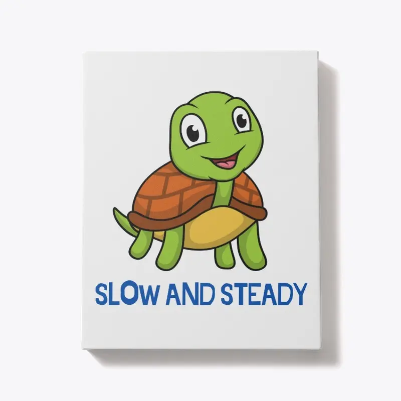 Slow and Steady | Turtle Canvas Print