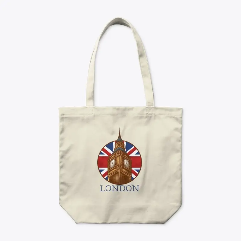 London Themed Tote Bag